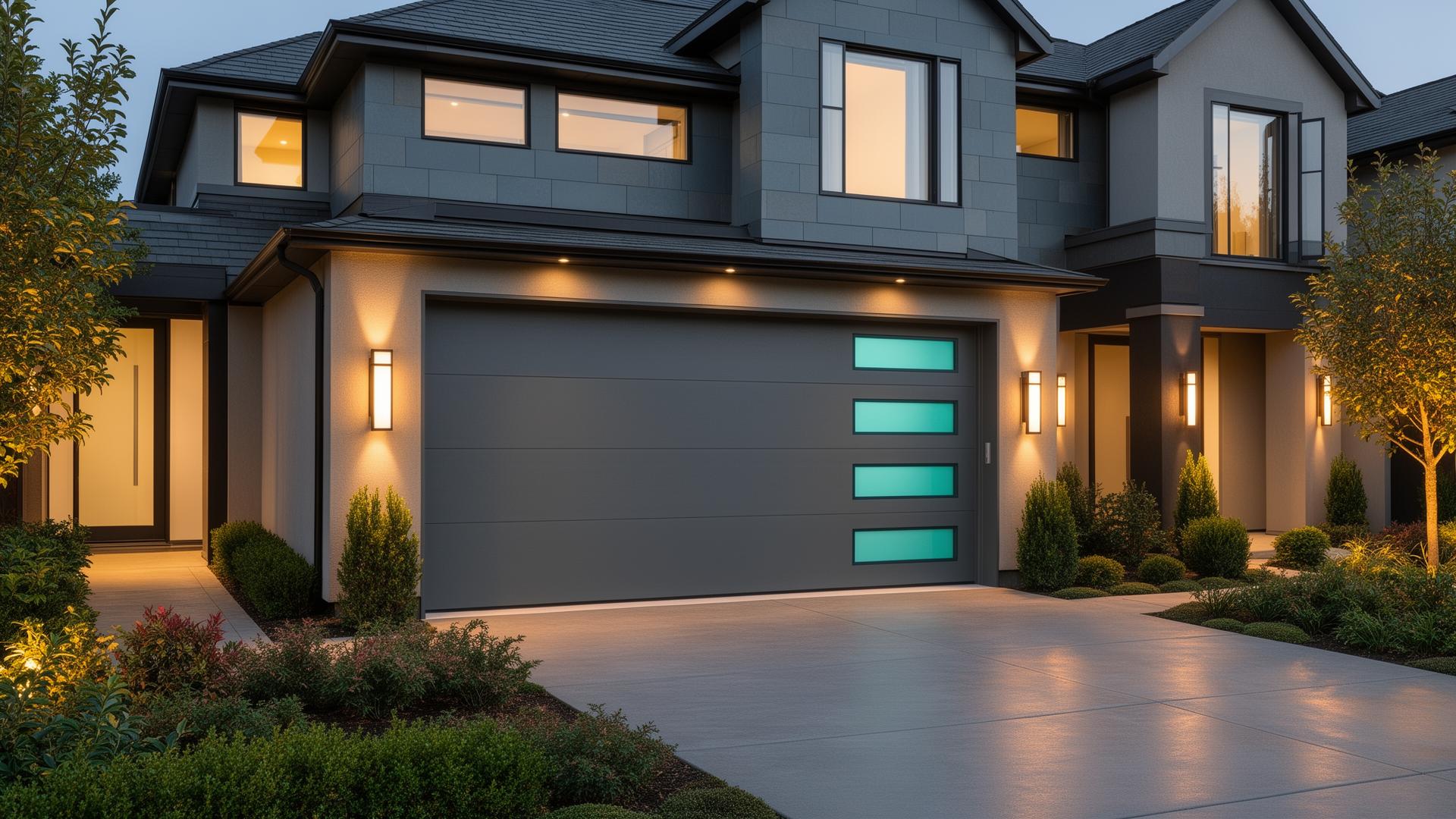 Modern contemporary garage door